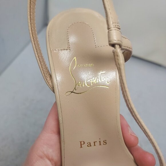 CHRISTIAN LOUBOUTIN Rosalie Strass Nude Strappy Heel Sandal - Picture 5 of 14
